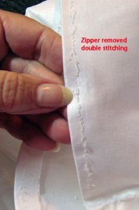 4. double stitched zipper
