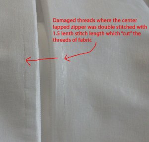 69. damaged fabric